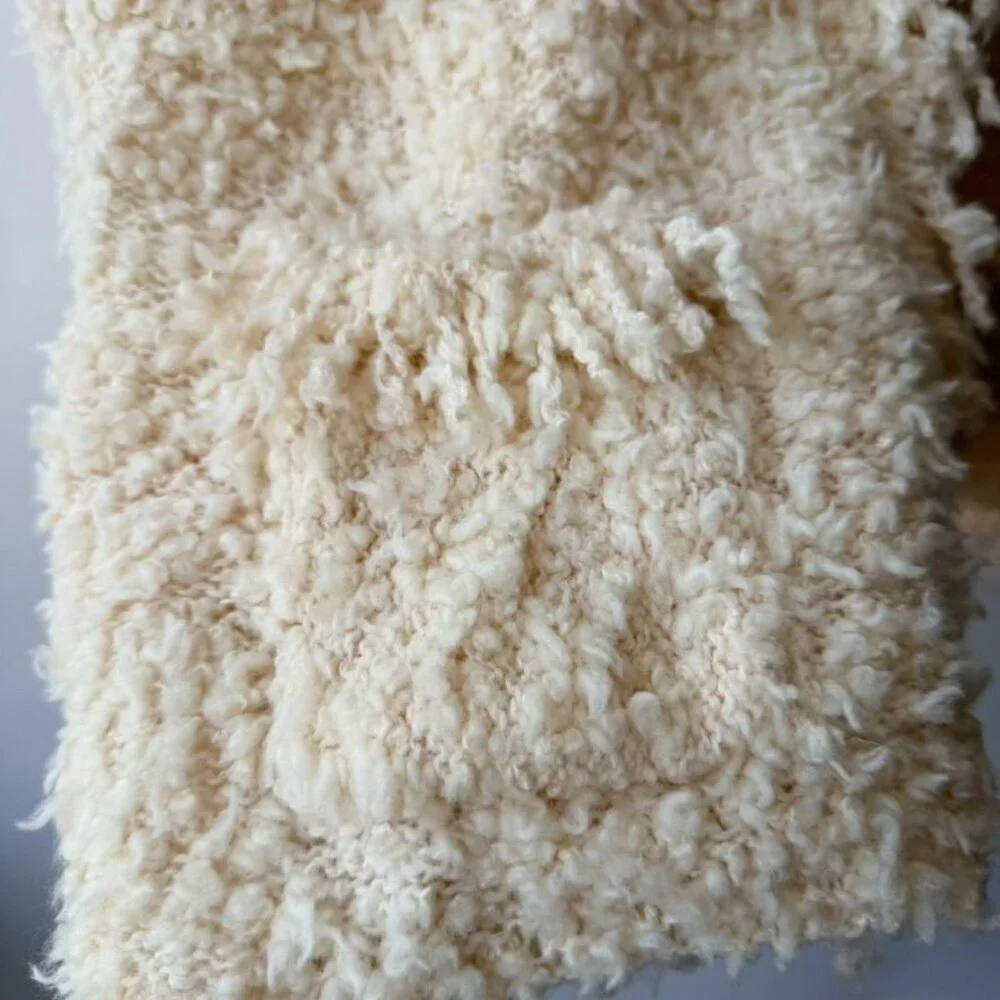 Marc Cain Bouclé Cardigan Jacket Knit in Germany – Cream (Size 12 US)